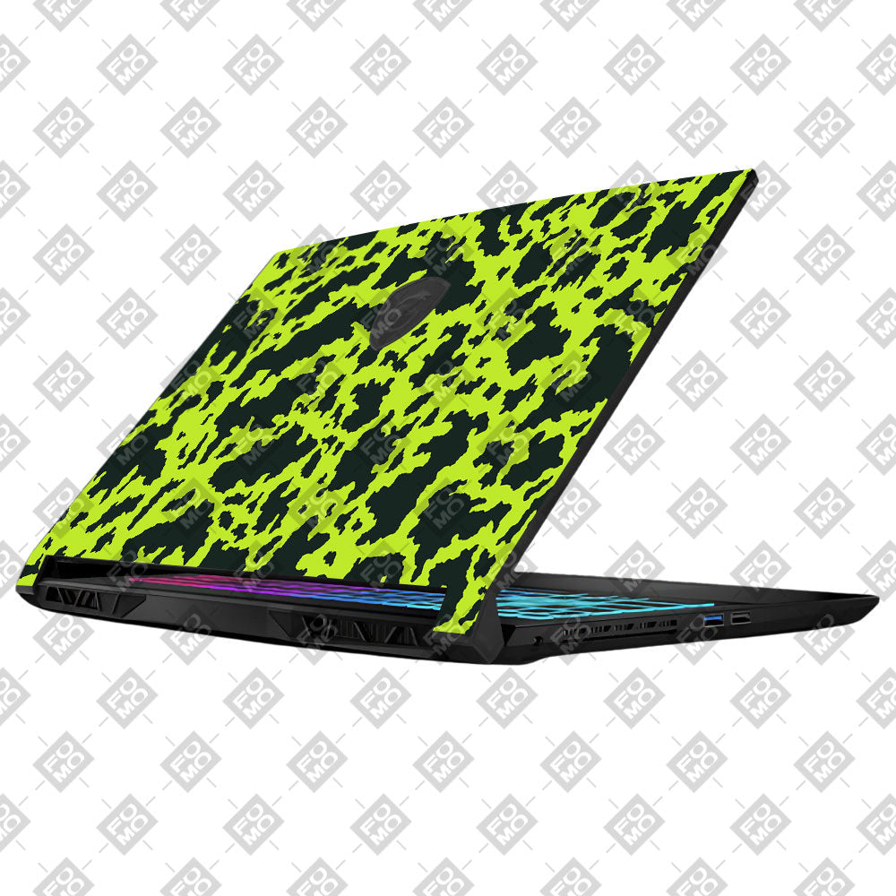 Neon Green Splatter Camo MSI Katana 15 B13V Laptop Skin