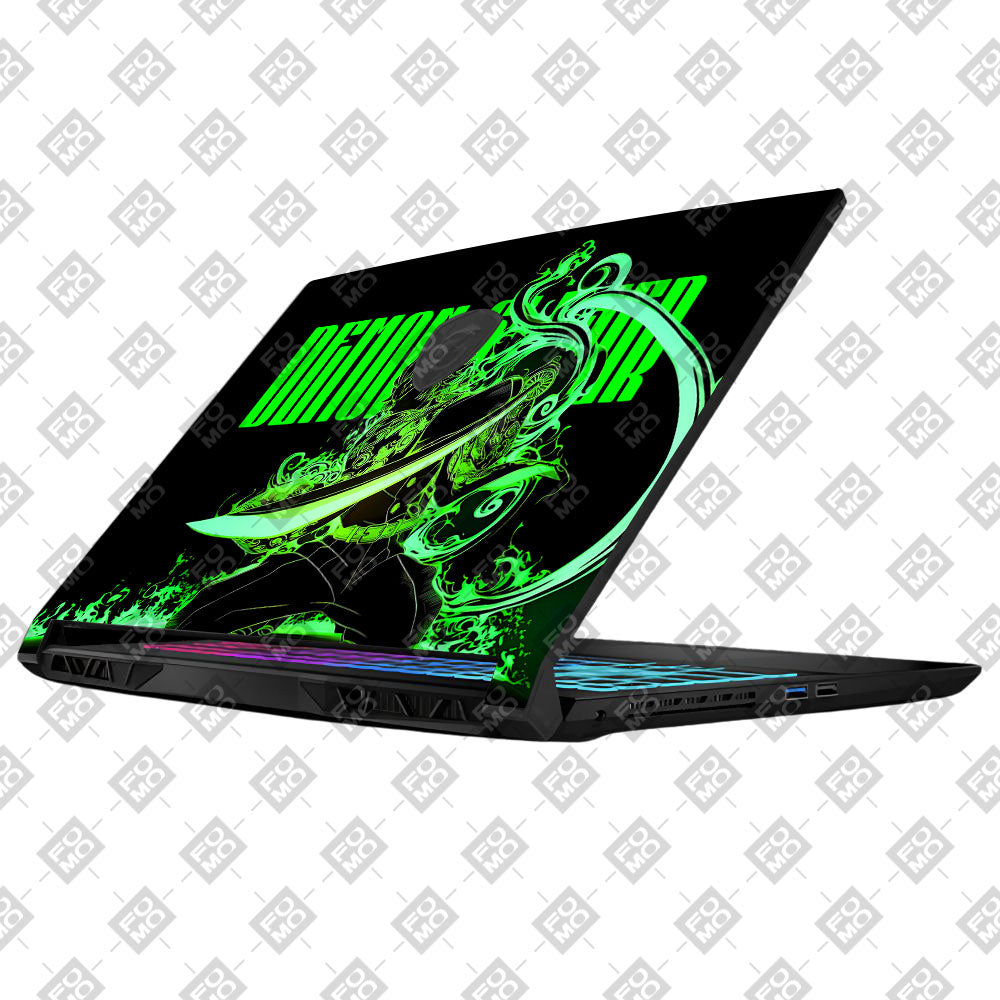 Tanjiro Green Flame Dance MSI Katana 15 B13V Laptop Skin