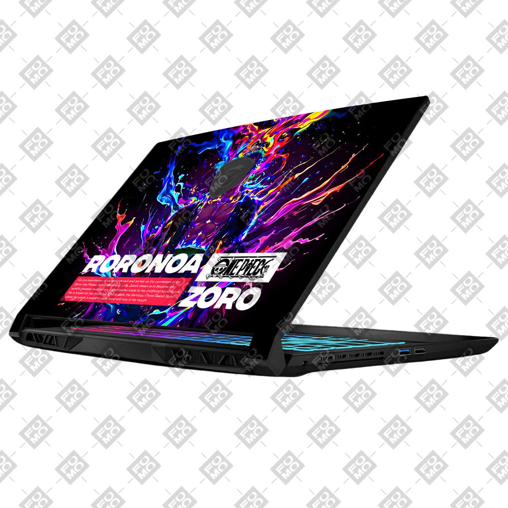 Zoro with Neon Flames MSI Katana 15 B13V Laptop Skin