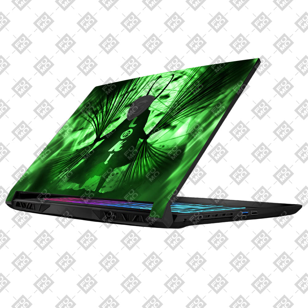 Loki's Green Aura MSI Katana 15 B13V Laptop Skin