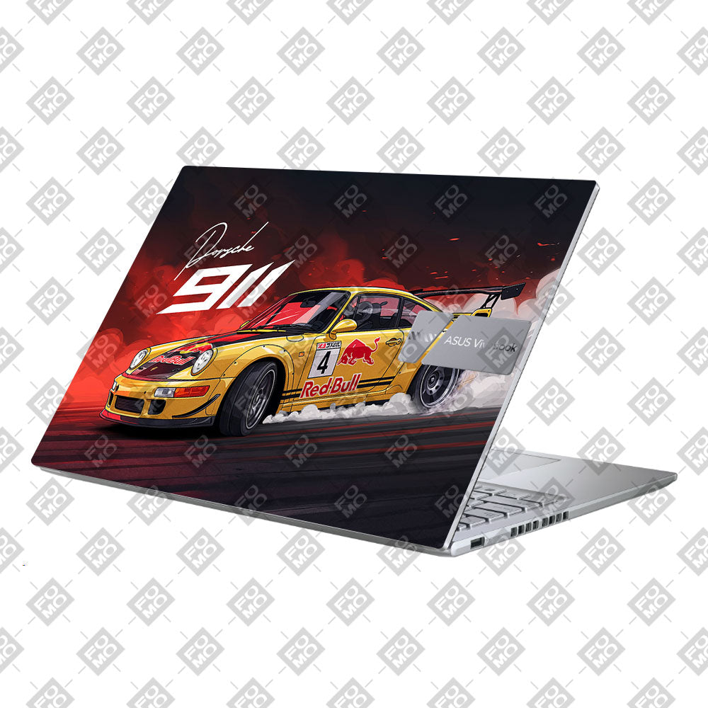 Porsche 911 Red Bull Classic Racer Asus Vivobook X1605ZA Laptop Skin