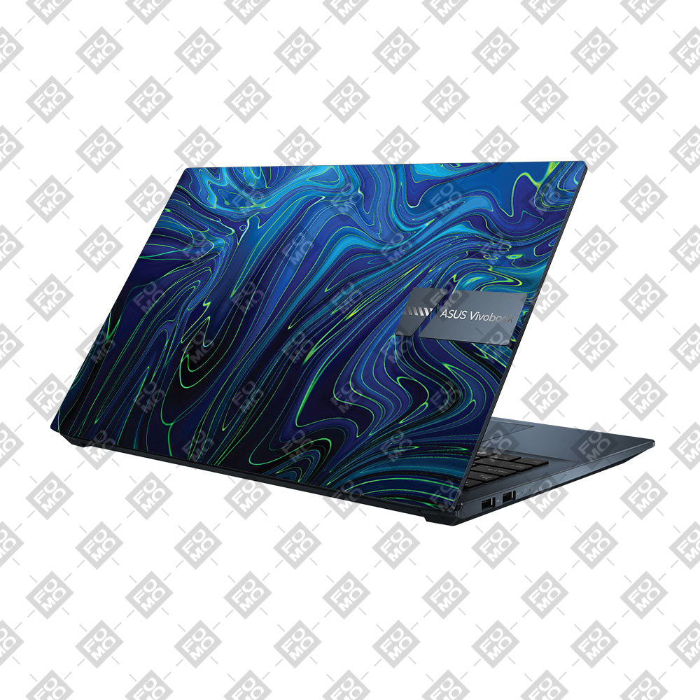 Cobalt Liquid Design Marble Asus Vivobook Pro 15 M6500QC & M6500QH Laptop Skin