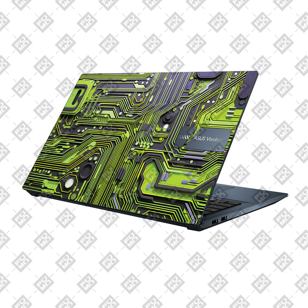 Lime Green Circuit Design Asus Vivobook Pro 15 M6500QC & M6500QH Laptop Skin
