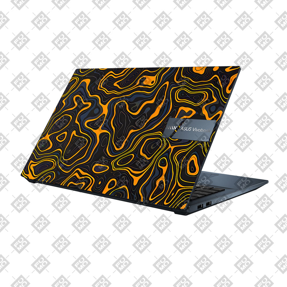 Amber Topographic Waves Asus Vivobook Pro 15 M6500QC & M6500QH Laptop Skin