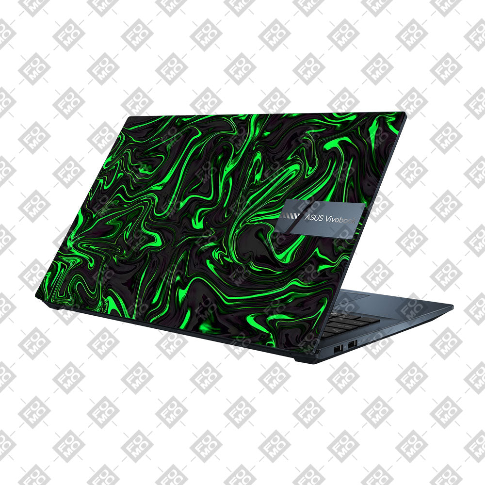Neon Green Marble Asus Vivobook Pro 15 M6500QC & M6500QH Laptop Skin