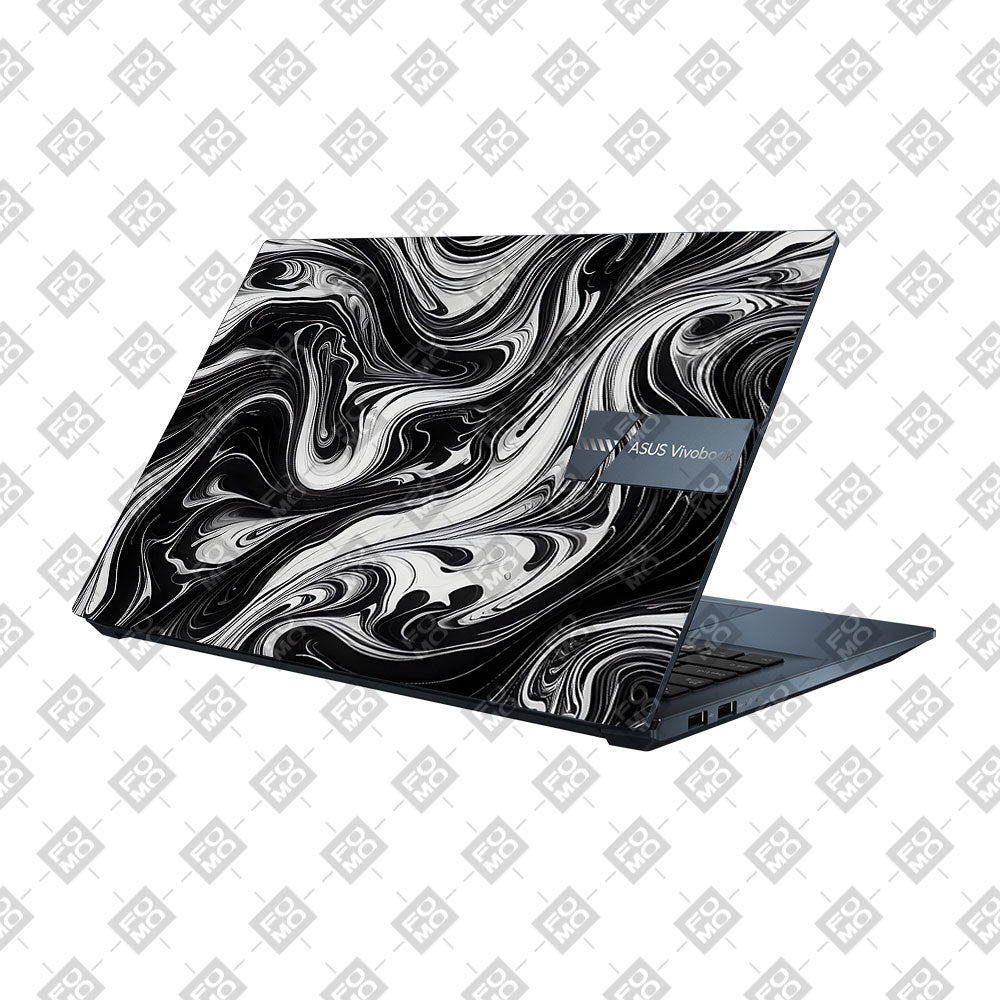 Black and White Marble Asus Vivobook Pro 15 M6500QC & M6500QH Laptop Skin