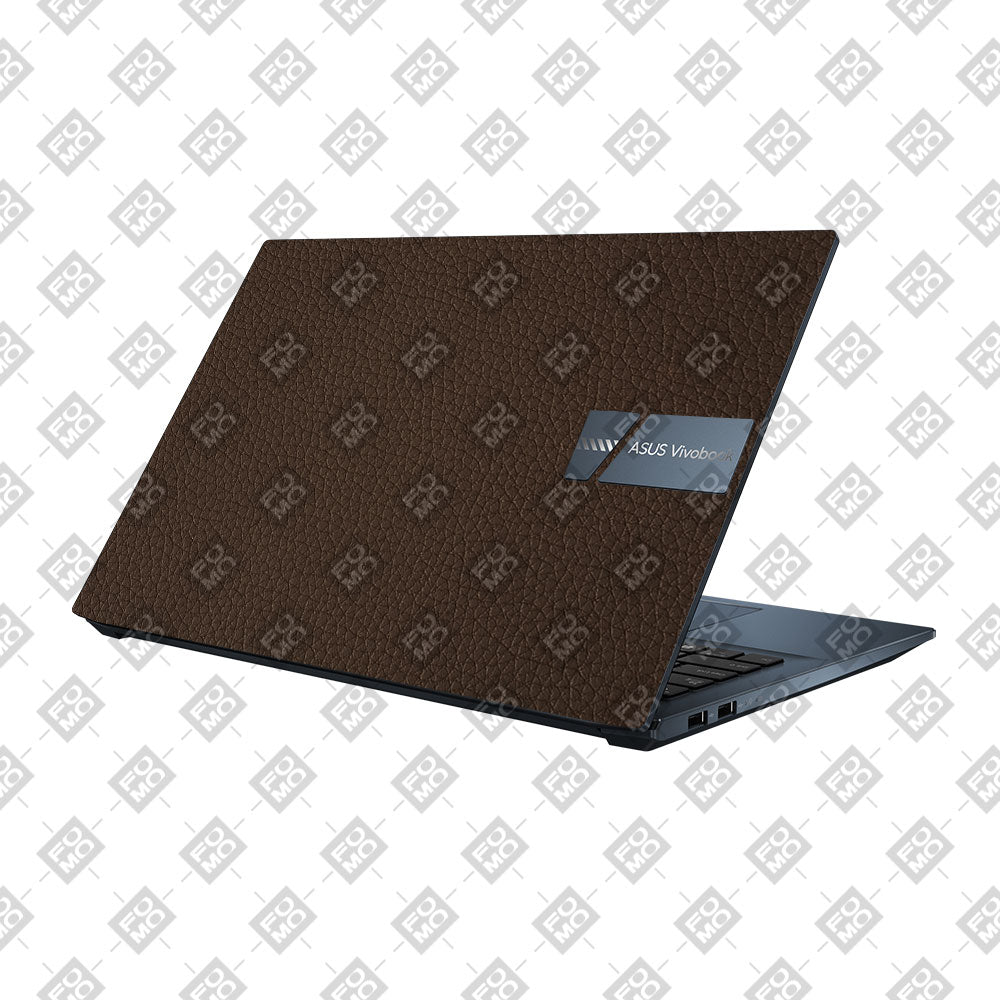 Textured Brown Leather Asus Vivobook Pro 15 M6500QC & M6500QH Laptop Skin