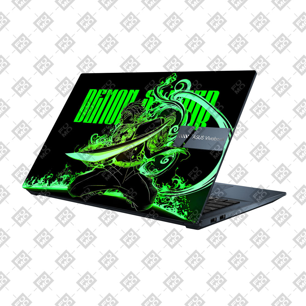 Tanjiro Green Flame Dance Asus Vivobook Pro 15 M6500QC & M6500QH Laptop Skin