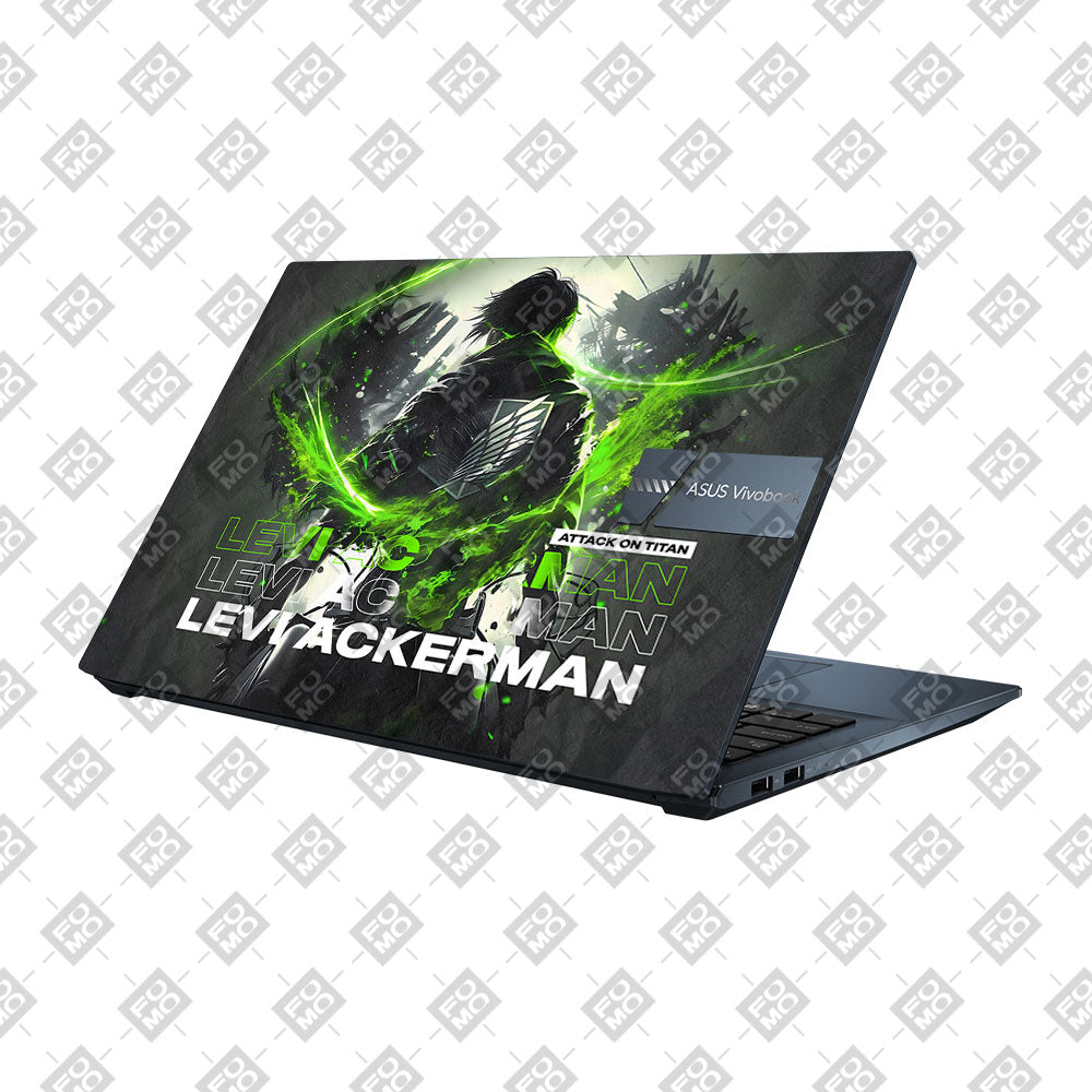 Levi Ackerman Neon Fury Asus Vivobook Pro 15 M6500QC & M6500QH Laptop Skin