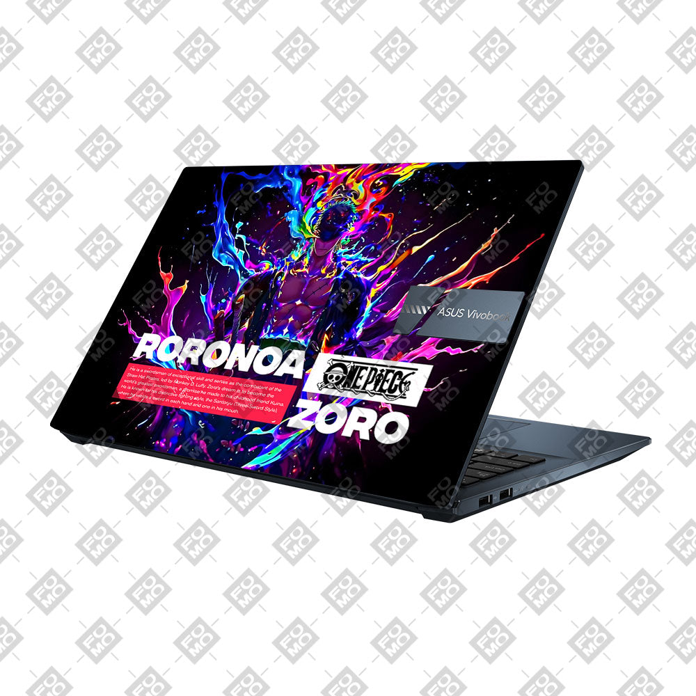 Zoro with Neon Flames Asus Vivobook Pro 15 M6500QC & M6500QH Laptop Skin