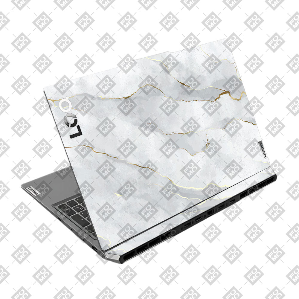 Grey Golden Marble Lenovo LOQ 2024, 2025 Laptop Skin