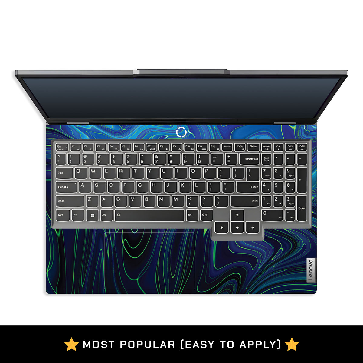 Cobalt Liquid Design Lenovo LOQ 2024, 2025 Laptop Skin
