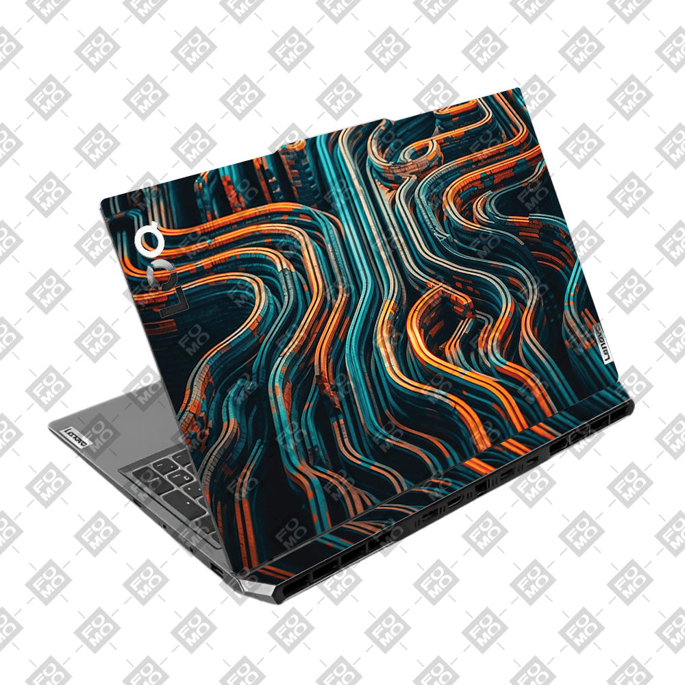 Glowing Stripes In Modern Set Lenovo LOQ 2024, 2025 Laptop Skin