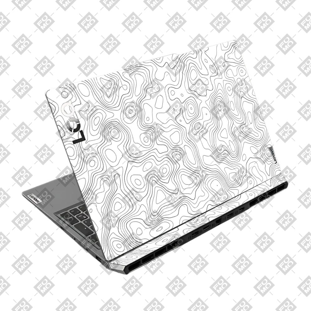 White Contour Design Lenovo LOQ 2024, 2025 Laptop Skin