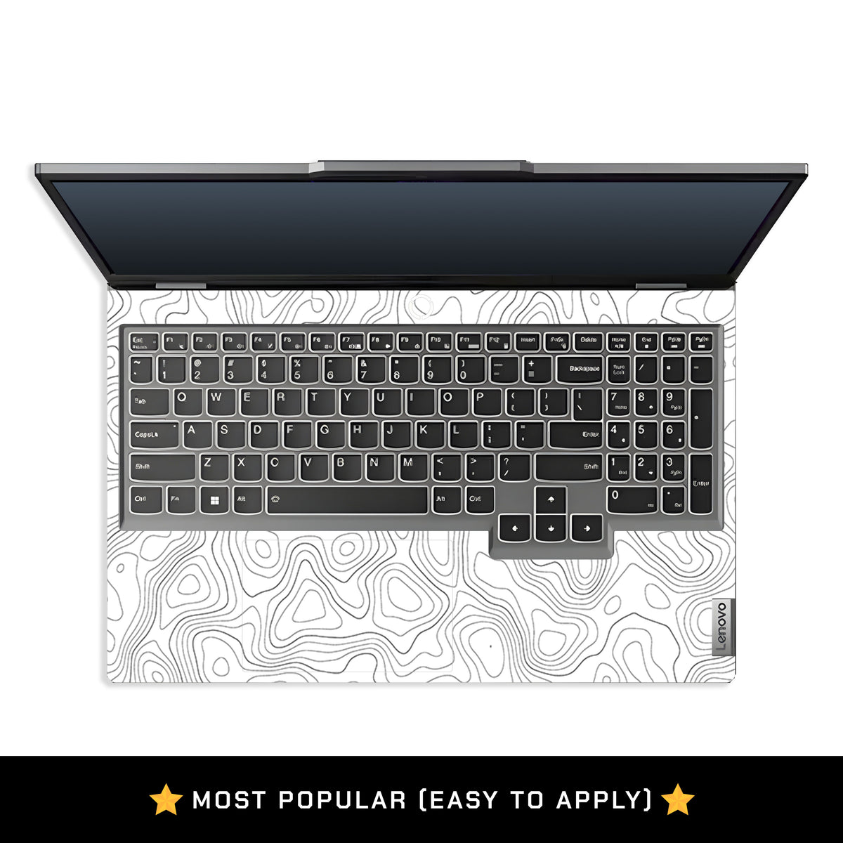 White Contour Design Lenovo LOQ 2024, 2025 Laptop Skin