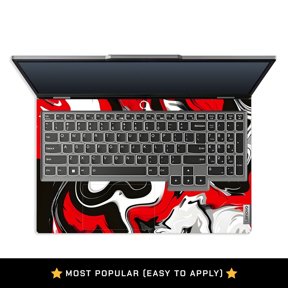 Red and White Marble Lenovo LOQ 2024, 2025 Laptop Skin
