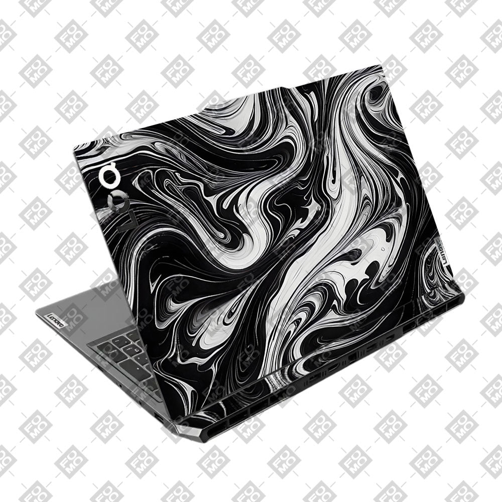 Black and White Marble Lenovo LOQ 2024, 2025 Laptop Skin