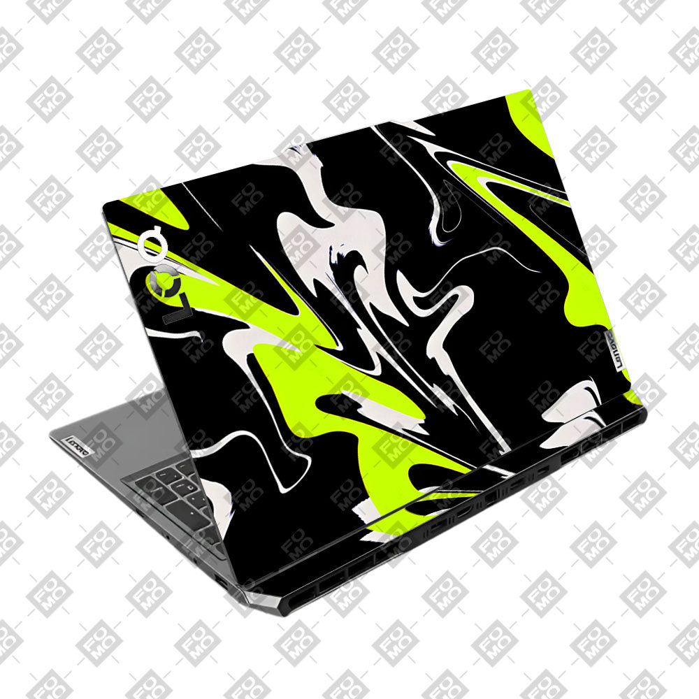 Neon Green and Black Patterns Lenovo LOQ 2024, 2025 Laptop Skin
