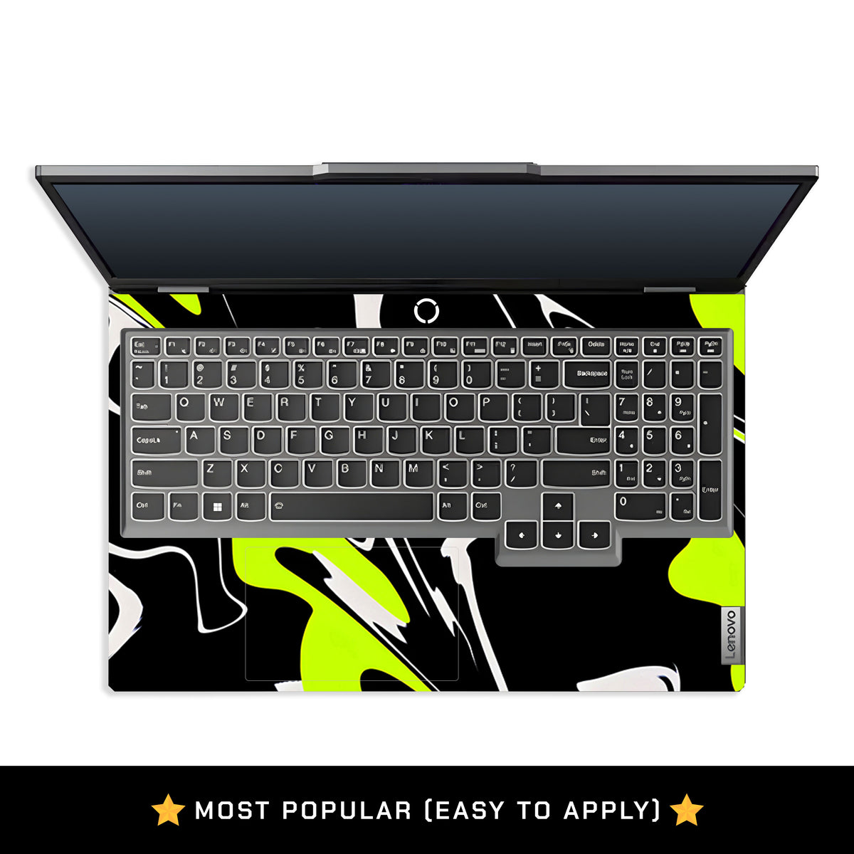 Neon Green and Black Patterns Lenovo LOQ 2024, 2025 Laptop Skin