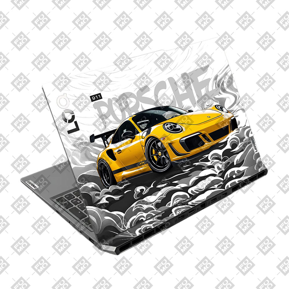 Yellow Sports Coupe Lenovo LOQ 2024, 2025 Laptop Skin