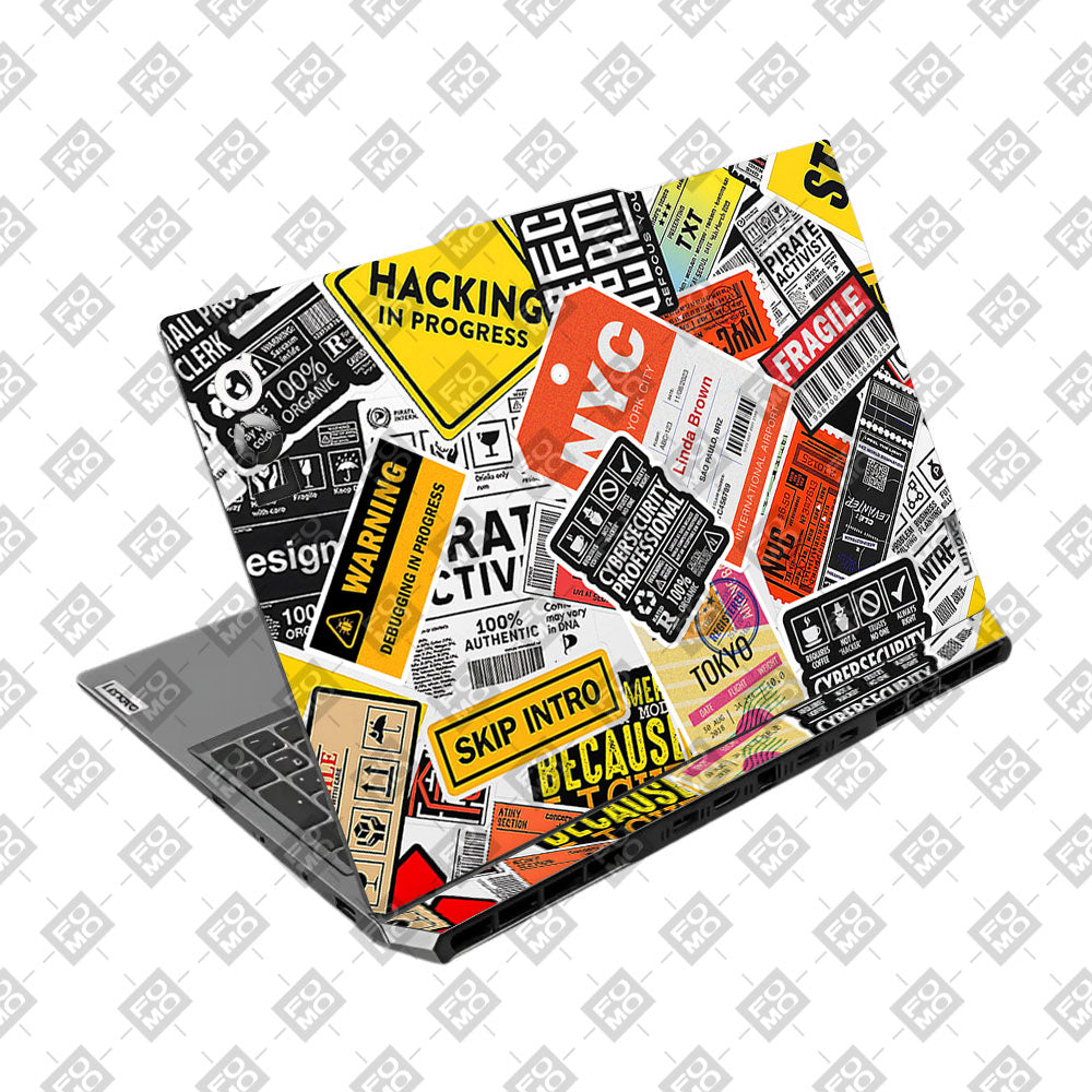 Tech Aesthetic Sticker Collage Lenovo LOQ 2024, 2025 Laptop Skin
