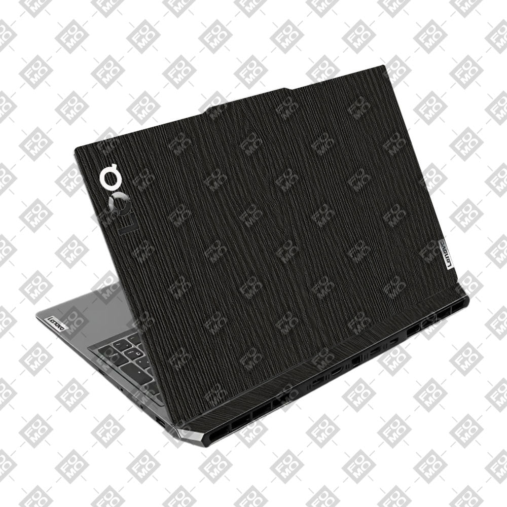 Textured Black Wood Lenovo LOQ 2024, 2025 Laptop Skin