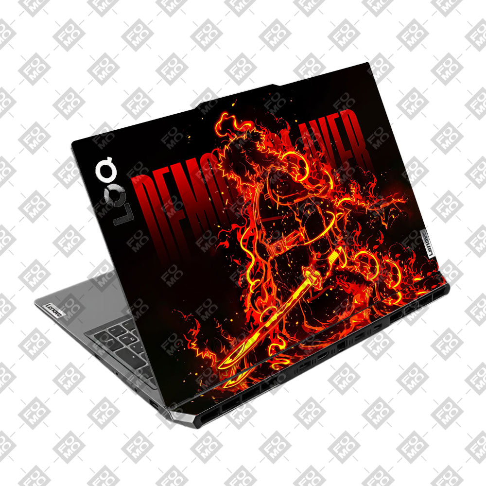 Blazing Anime Swordsman Lenovo LOQ 2024, 2025 Laptop Skin