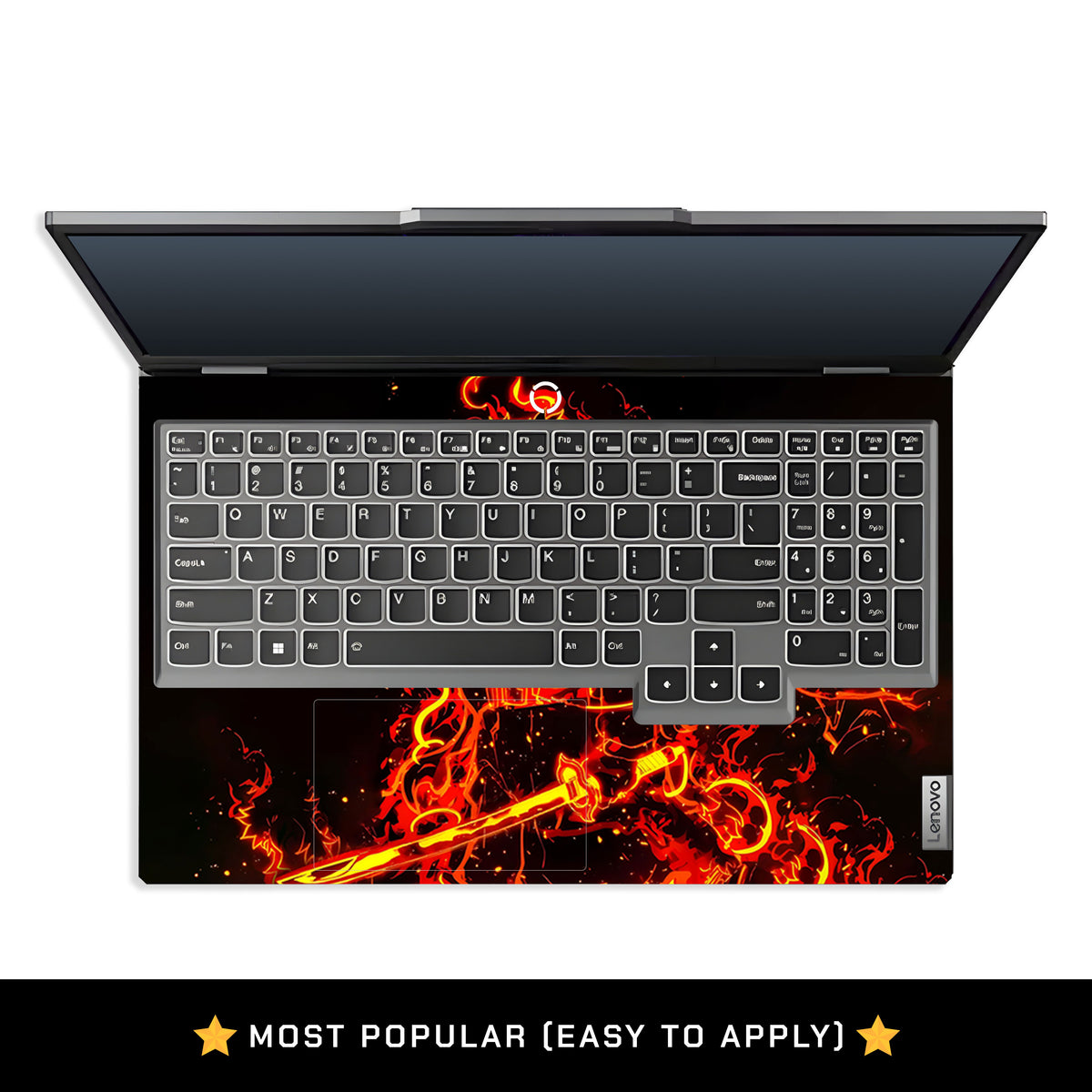 Blazing Anime Swordsman Lenovo LOQ 2024, 2025 Laptop Skin