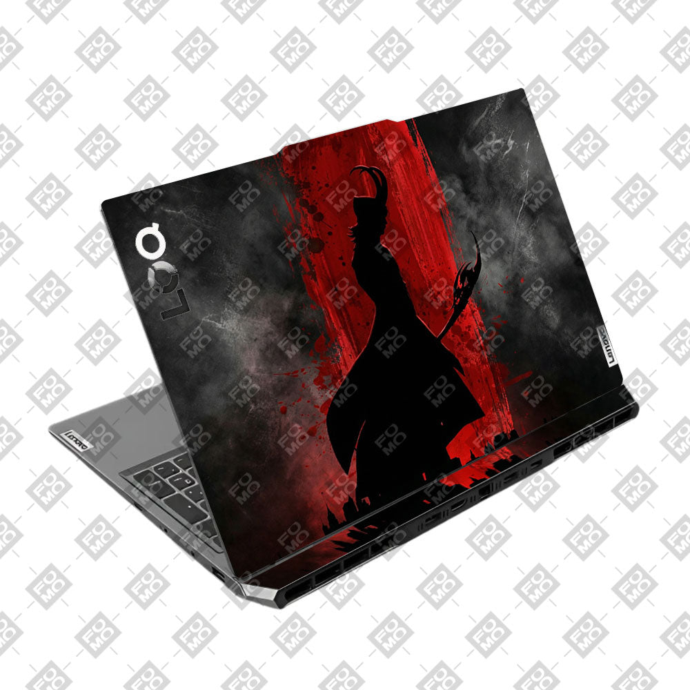 Red Villain Silhouette Lenovo LOQ 2024, 2025 Laptop Skin