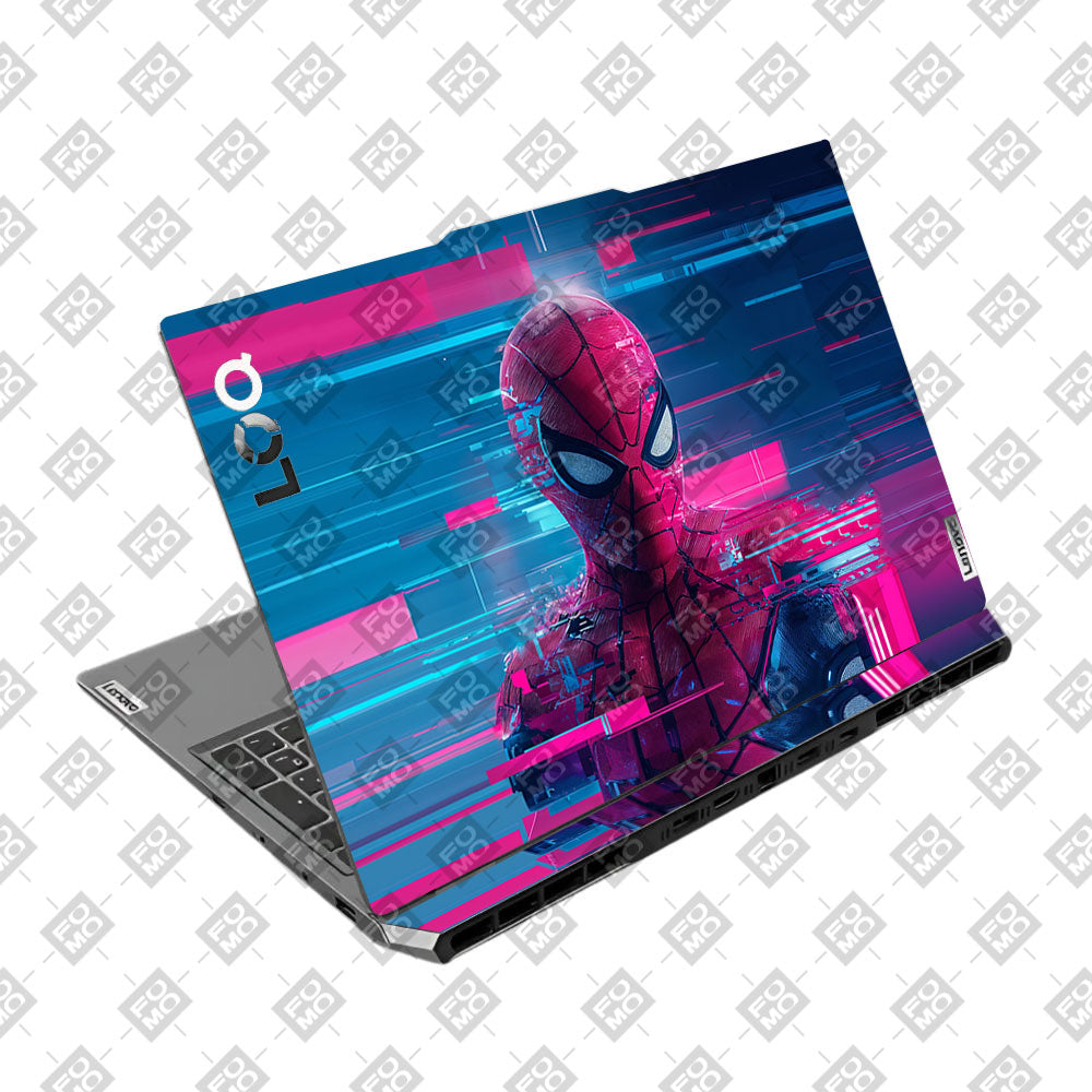 Glitch Spider Neon Web Lenovo LOQ 2024, 2025 Laptop Skin