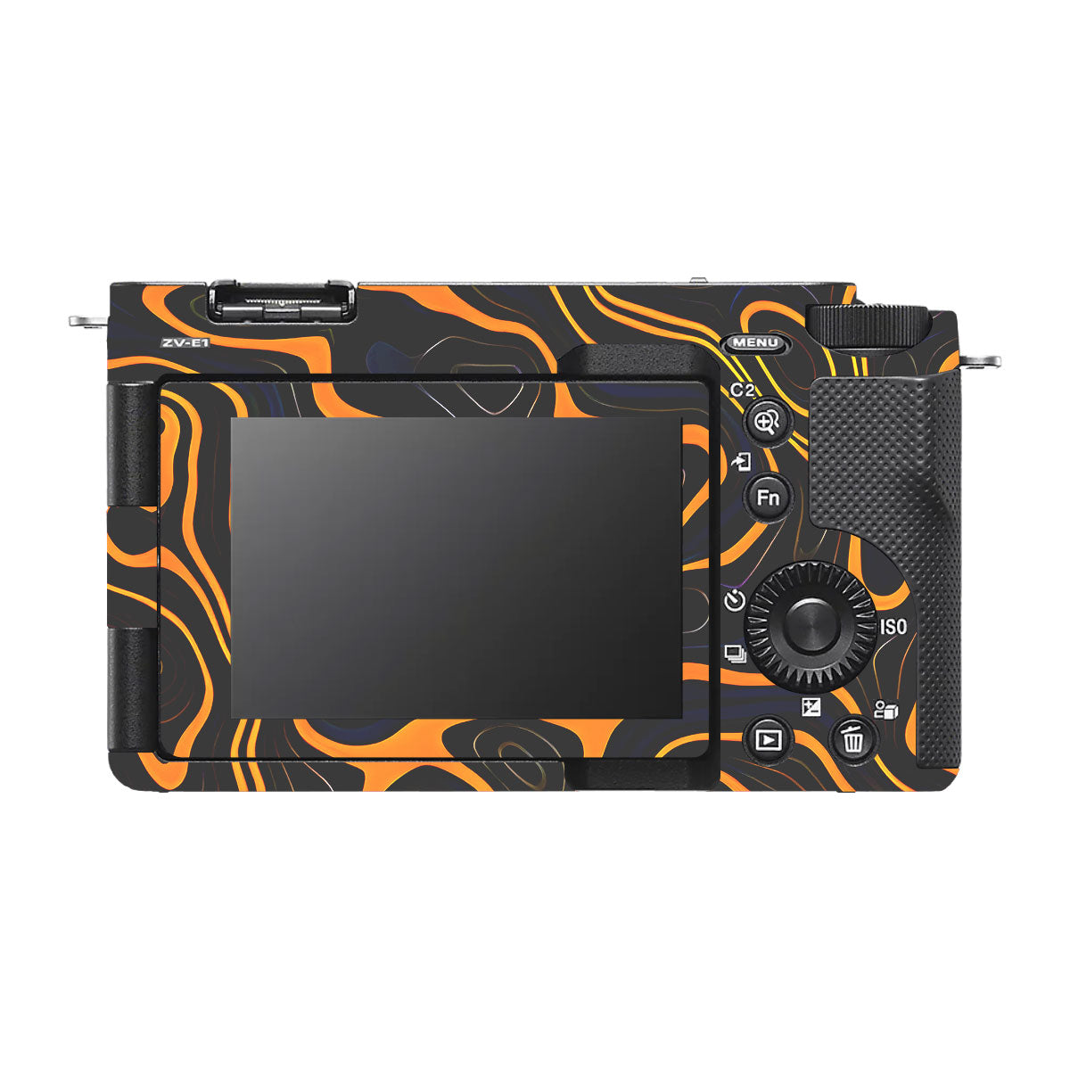 Amber Topographic Waves Sony ZV-E1 Camera Skins