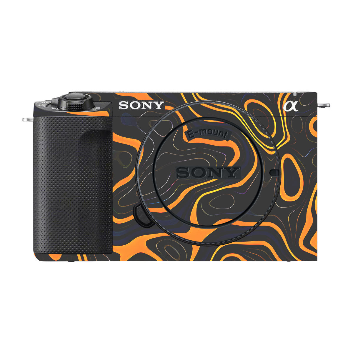 Amber Topographic Waves Sony ZV-E1 Camera Skins