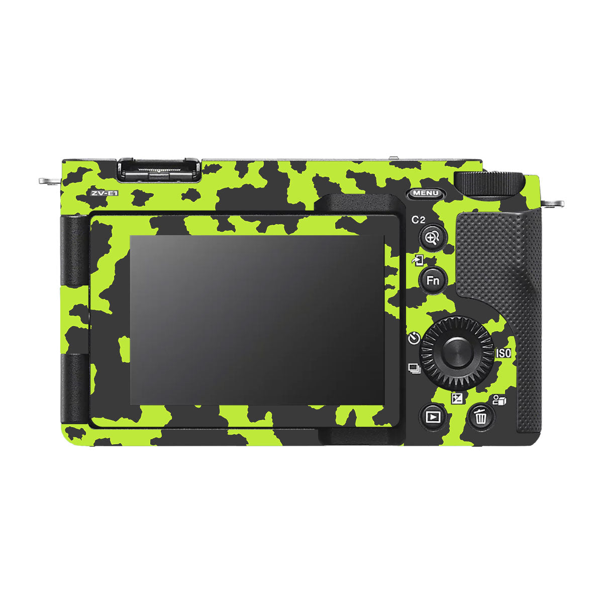 Neon Green Splatter Sony ZV-E1 Camera Skins