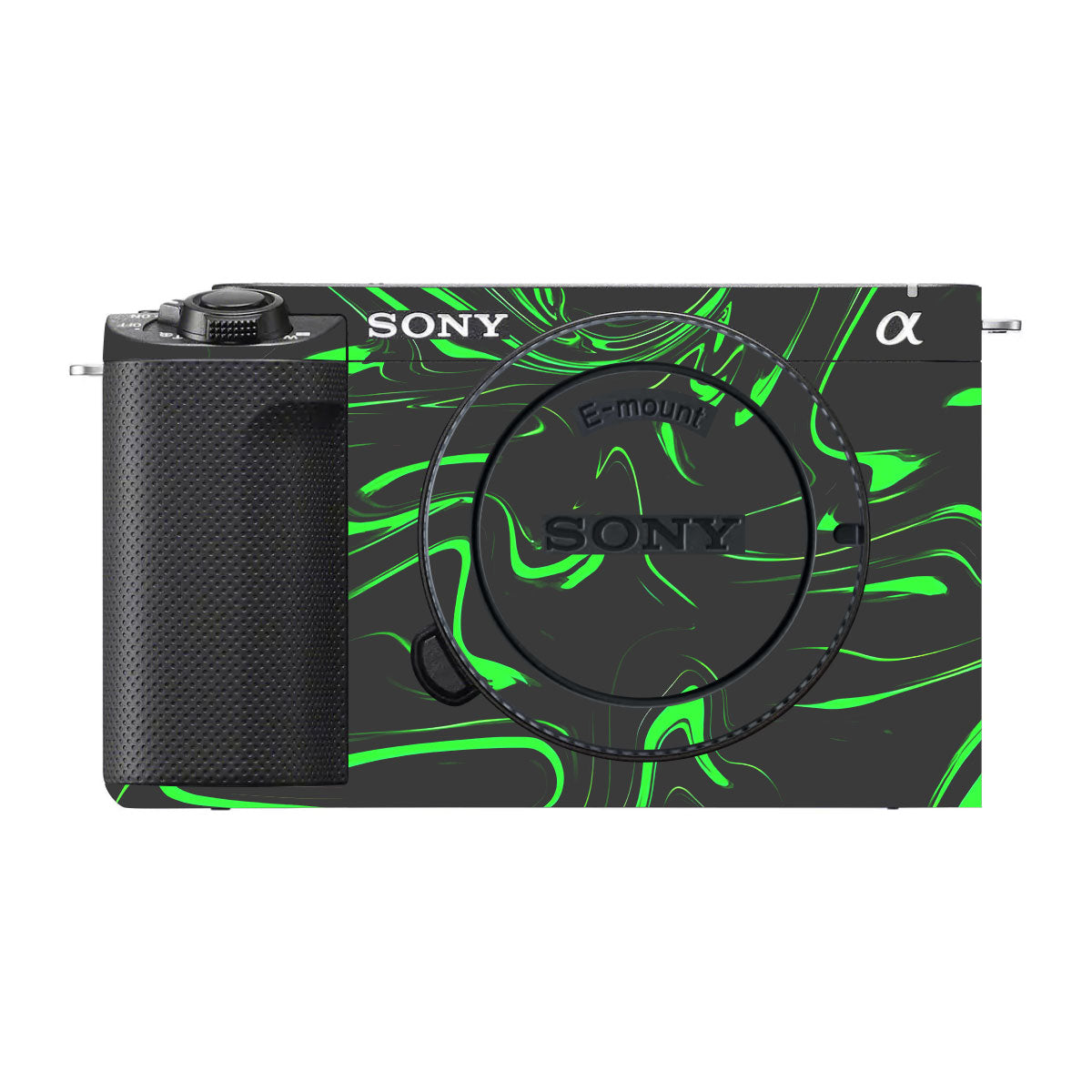 Green Liquid Pattern Sony ZV-E1 Camera Skins