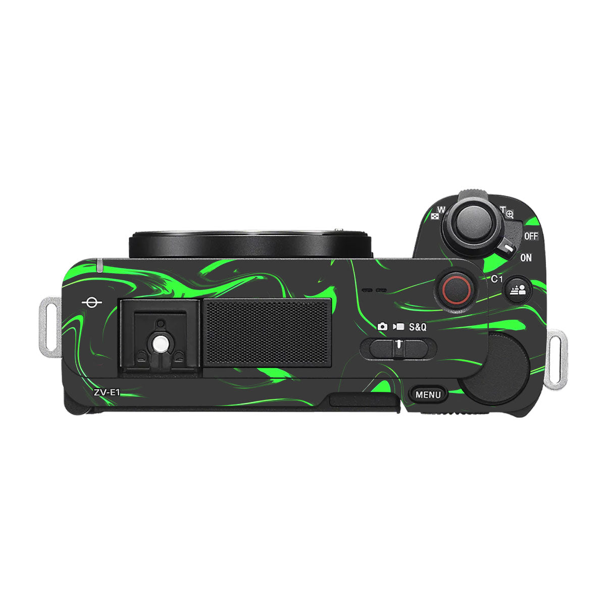 Green Liquid Pattern Sony ZV-E1 Camera Skins