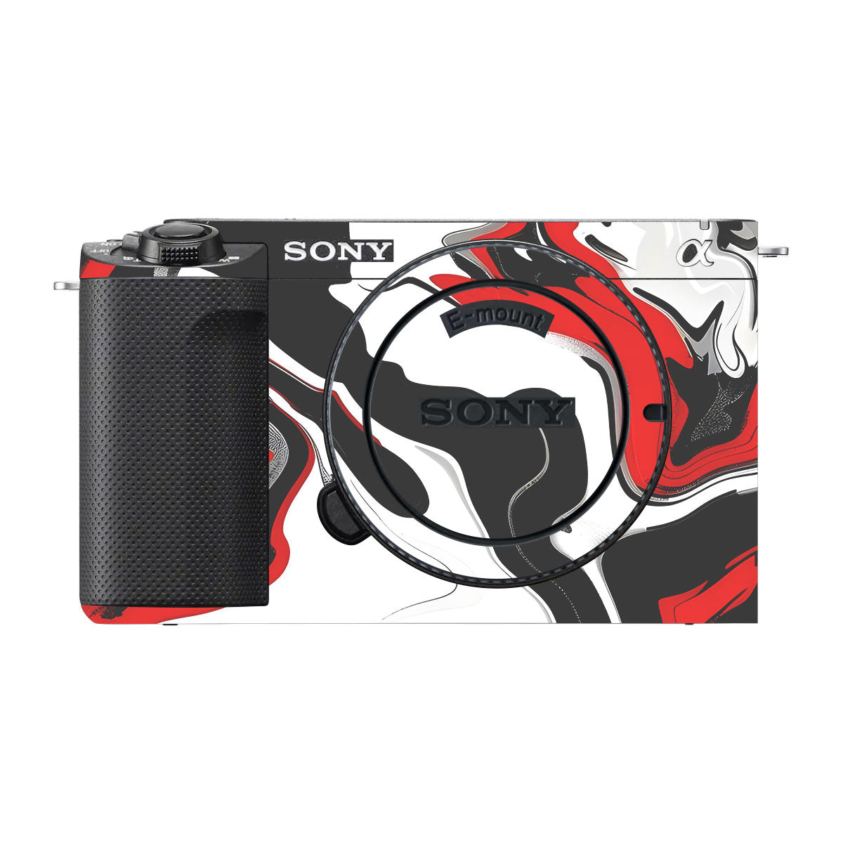Scarlet and White Motion Sony ZV-E1 Camera Skins