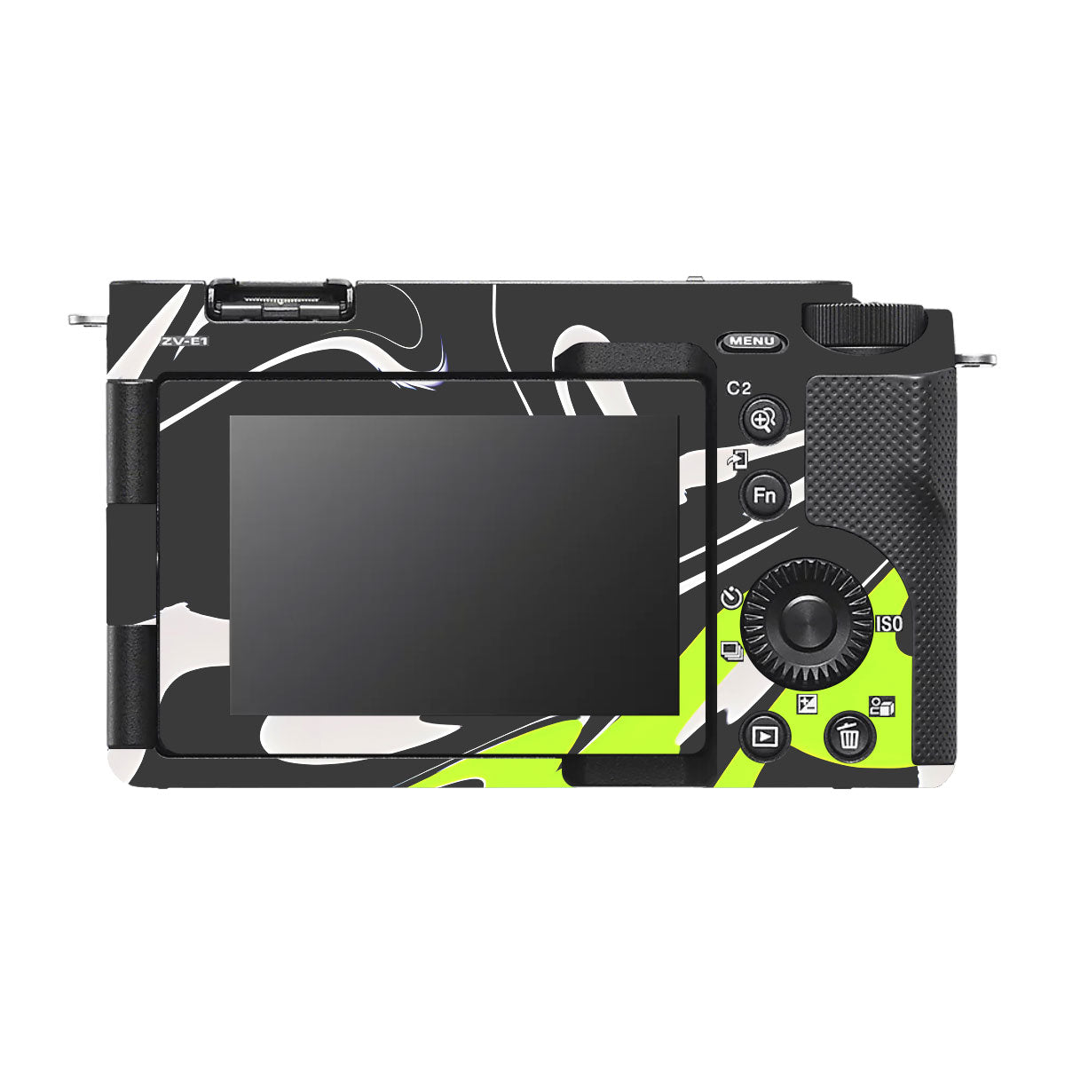 Neon Green and Black Pattern Sony ZV-E1 Camera Skins