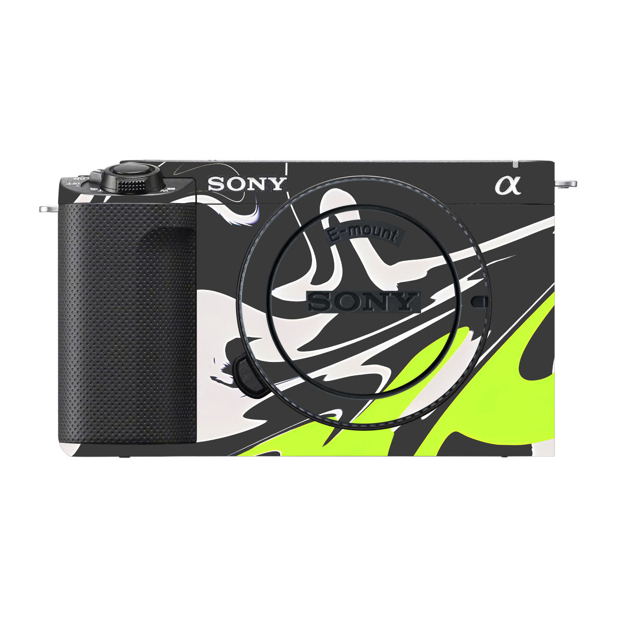 Neon Green and Black Pattern Sony ZV-E1 Camera Skins