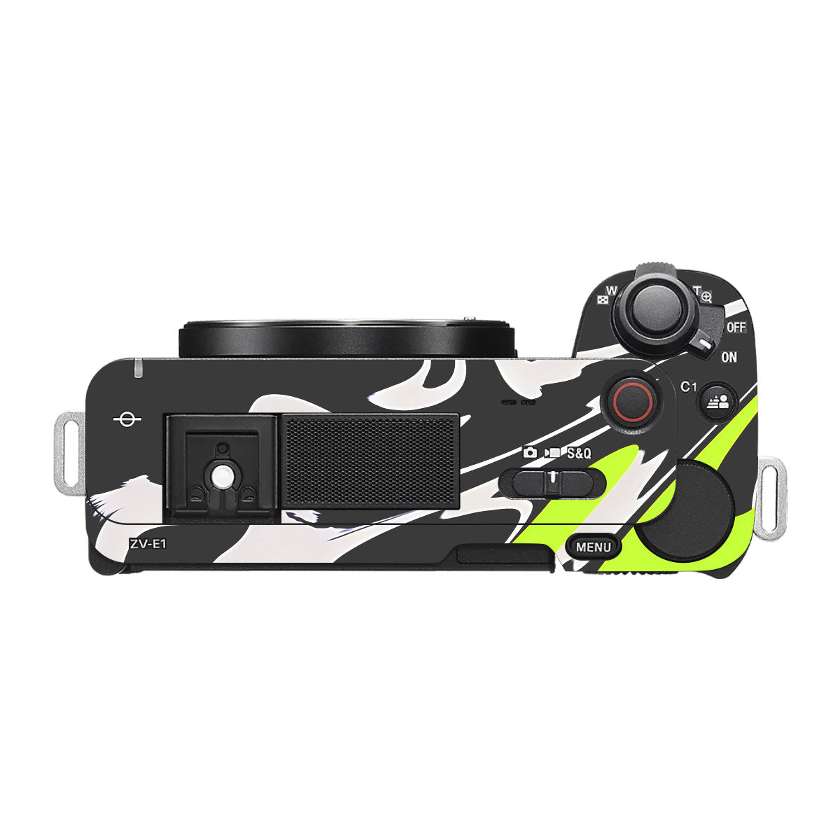 Neon Green and Black Pattern Sony ZV-E1 Camera Skins