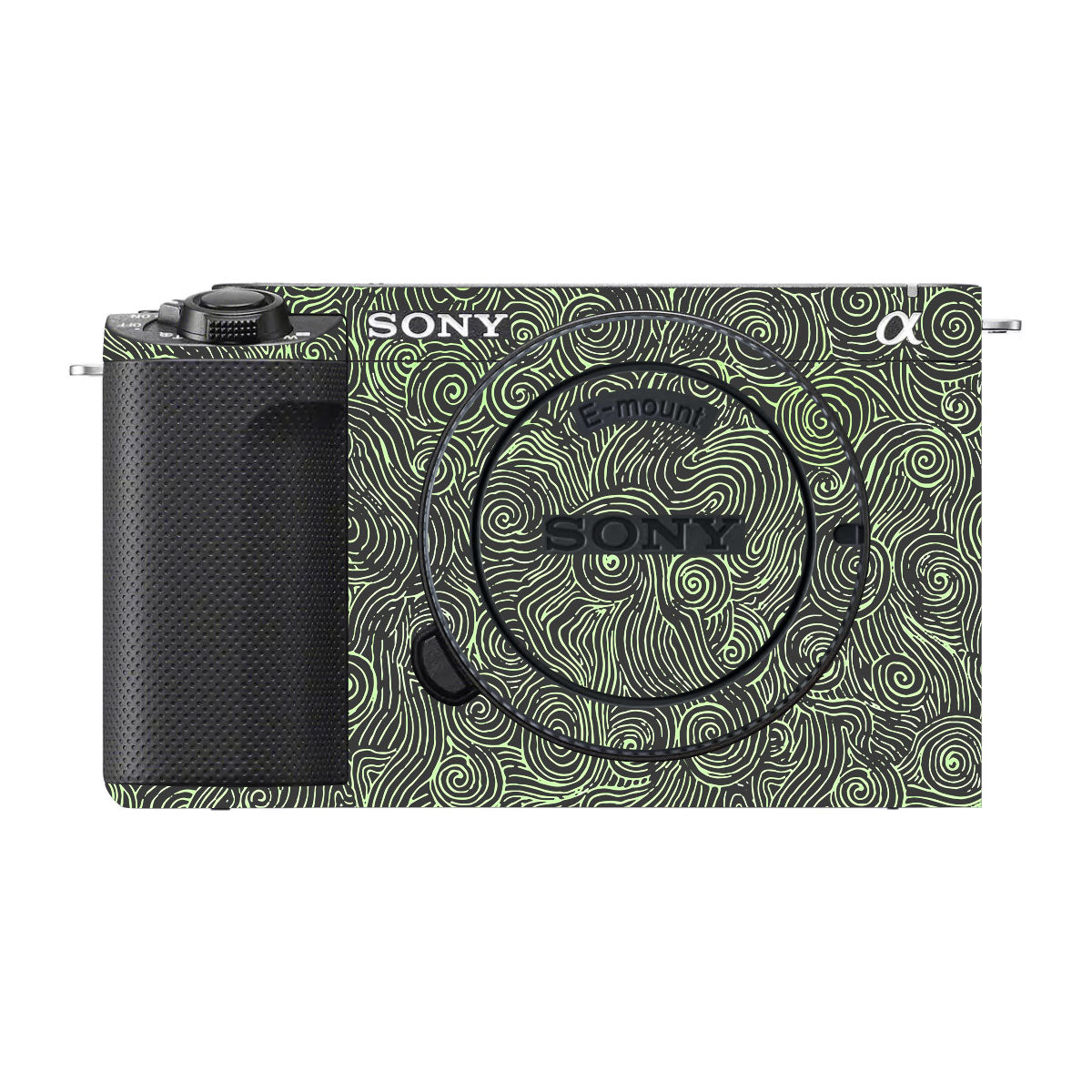 Green Spirals Sony ZV-E1 Camera Skins