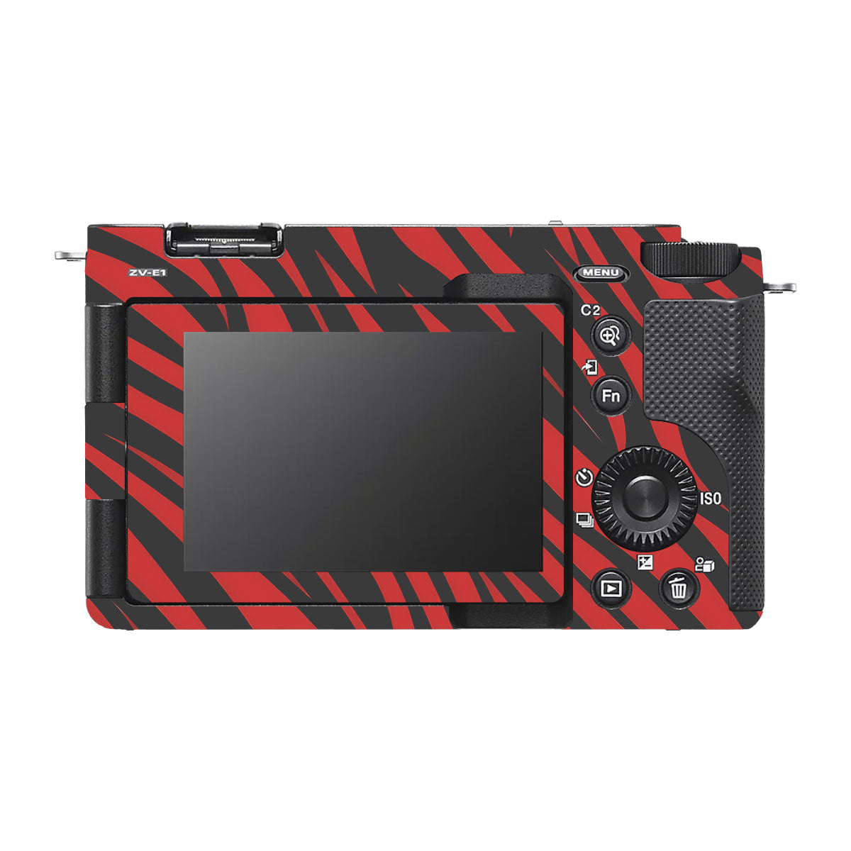 Red and Black Stripes Sony ZV-E1 Camera Skins