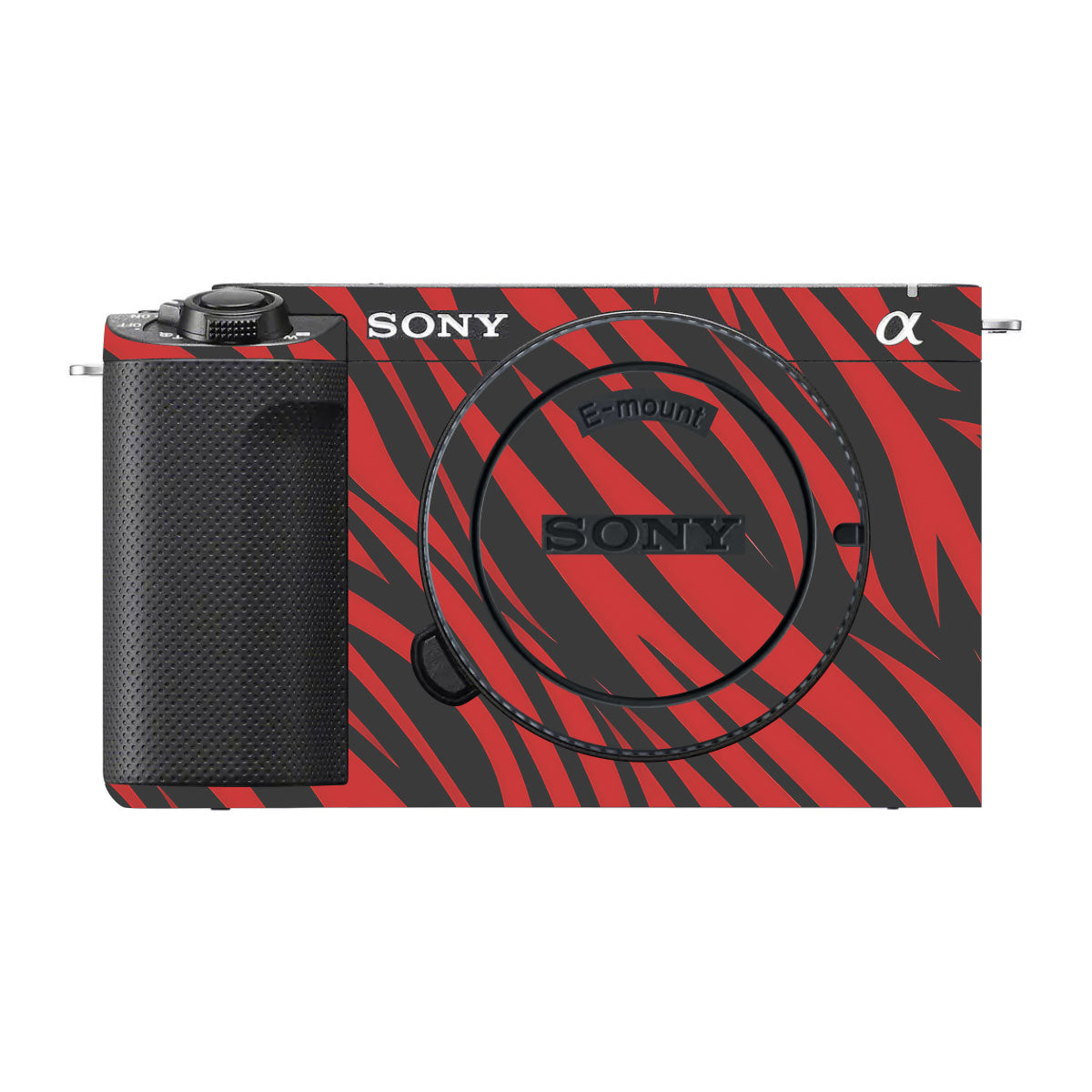 Red and Black Stripes Sony ZV-E1 Camera Skins