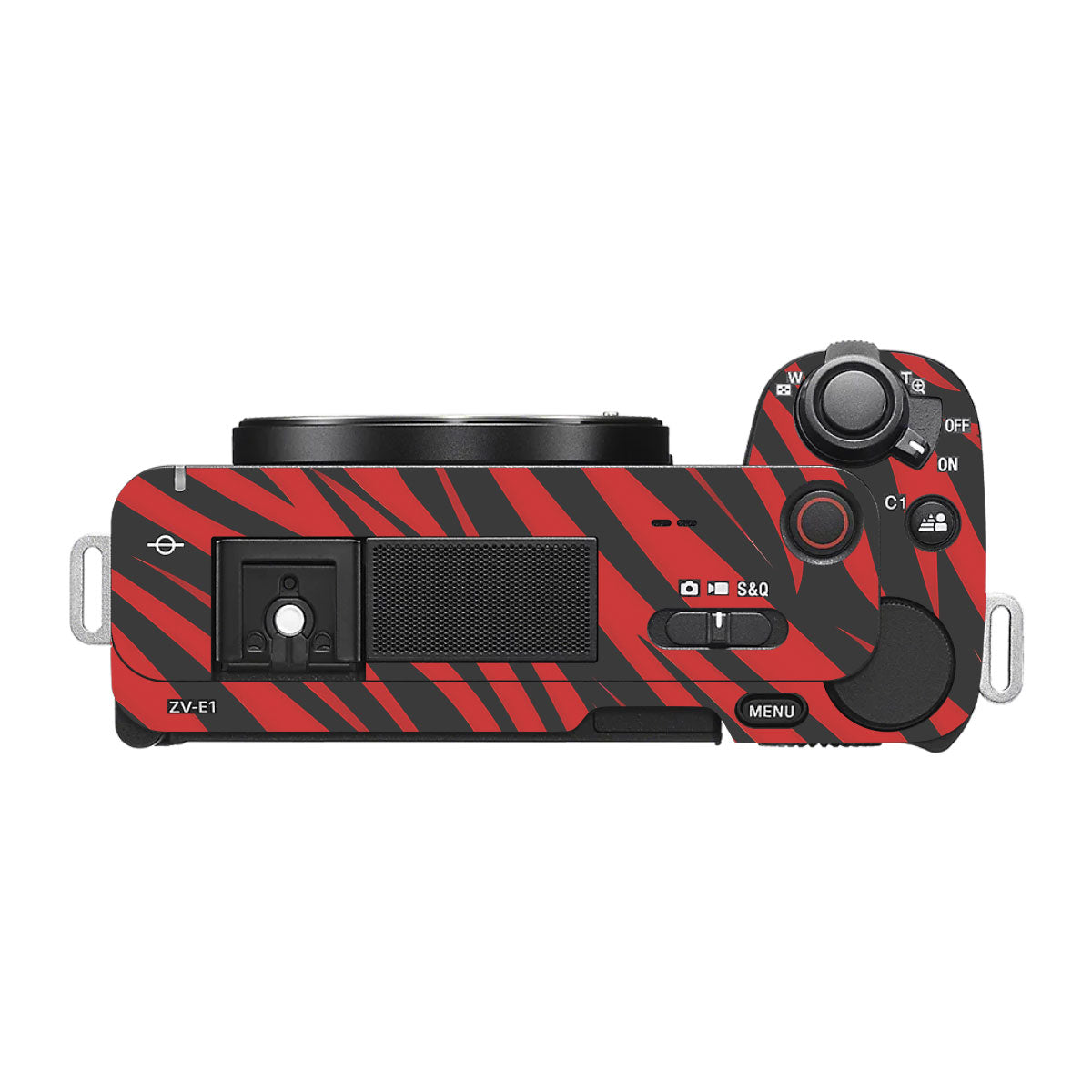Red and Black Stripes Sony ZV-E1 Camera Skins