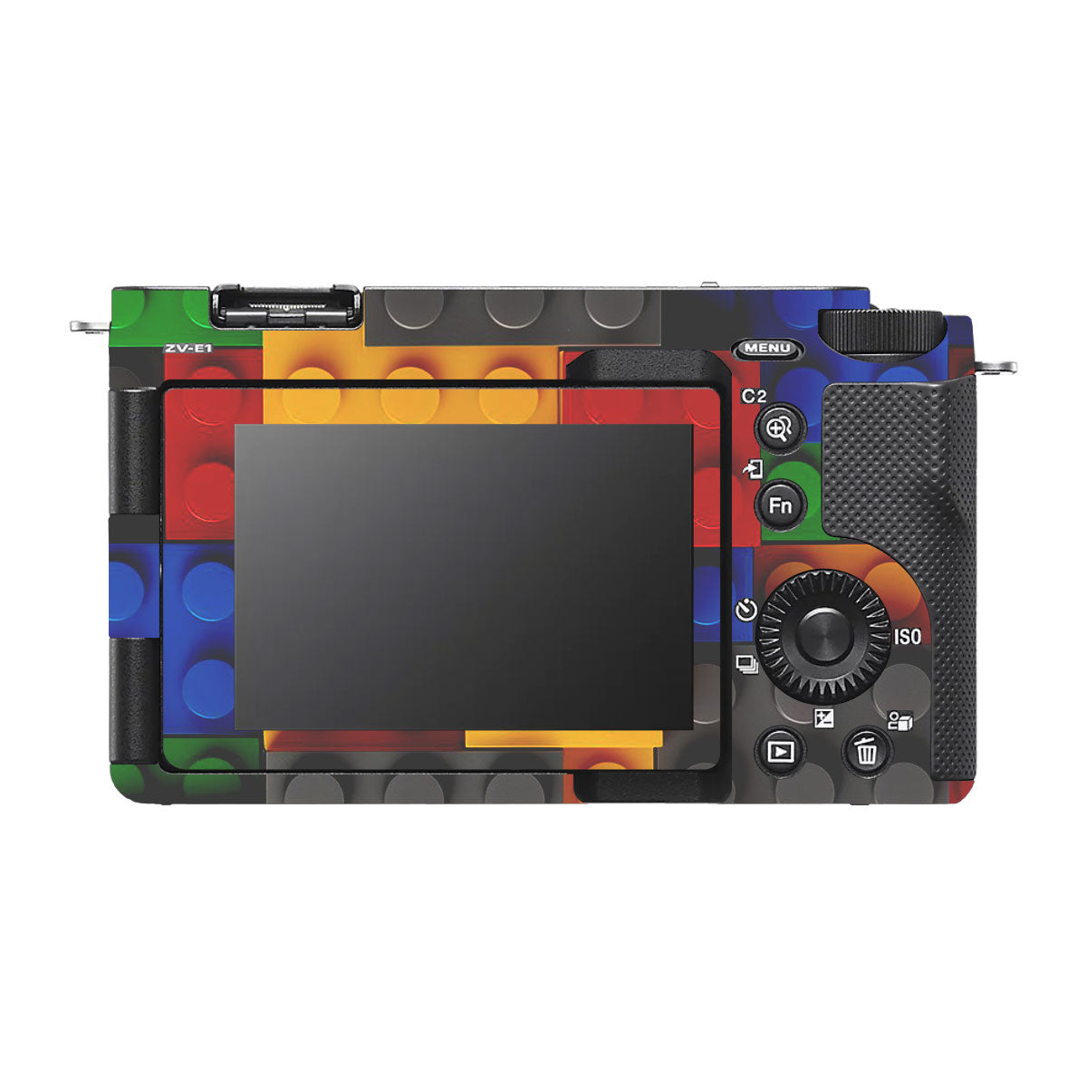 Colorful LEGO Brick Wall Pattern Sony ZV-E1 Camera Skin