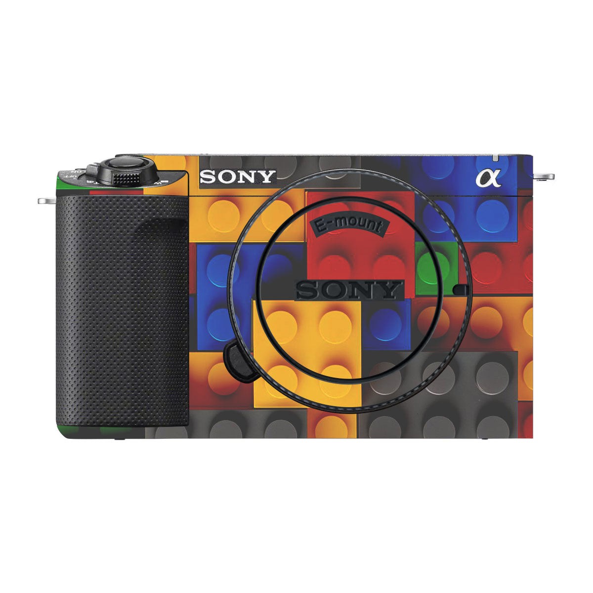Colorful LEGO Brick Wall Pattern Sony ZV-E1 Camera Skin