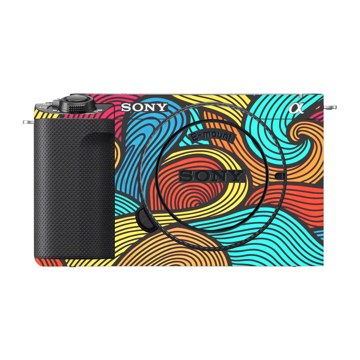 Retro Colorful Doodle Art Pattern Sony ZV-E1 Camera Skin