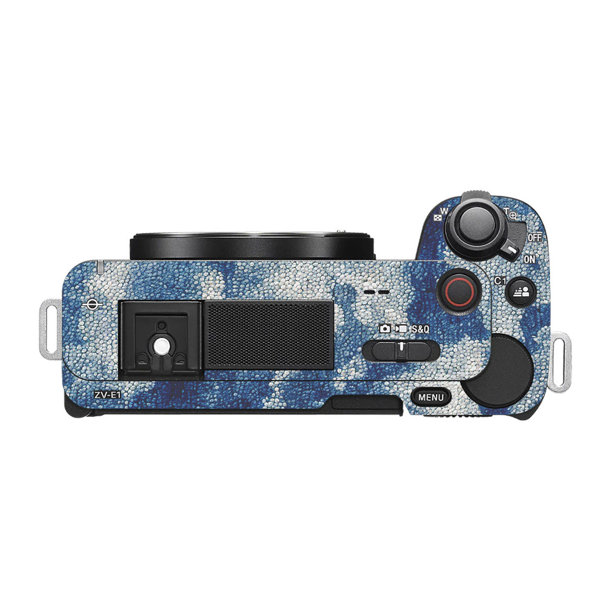Blue Watercolor Fabric Sony ZV-E1 Camera Skin