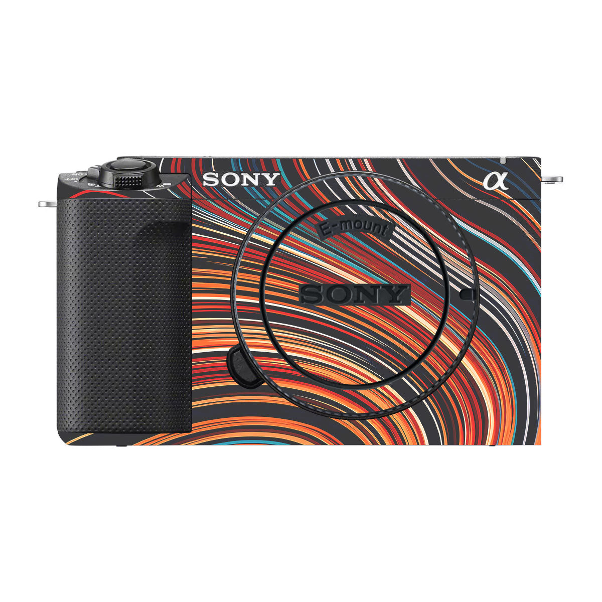 Retro Abstract Striped Swirl Sony ZV-E1 Camera Skin