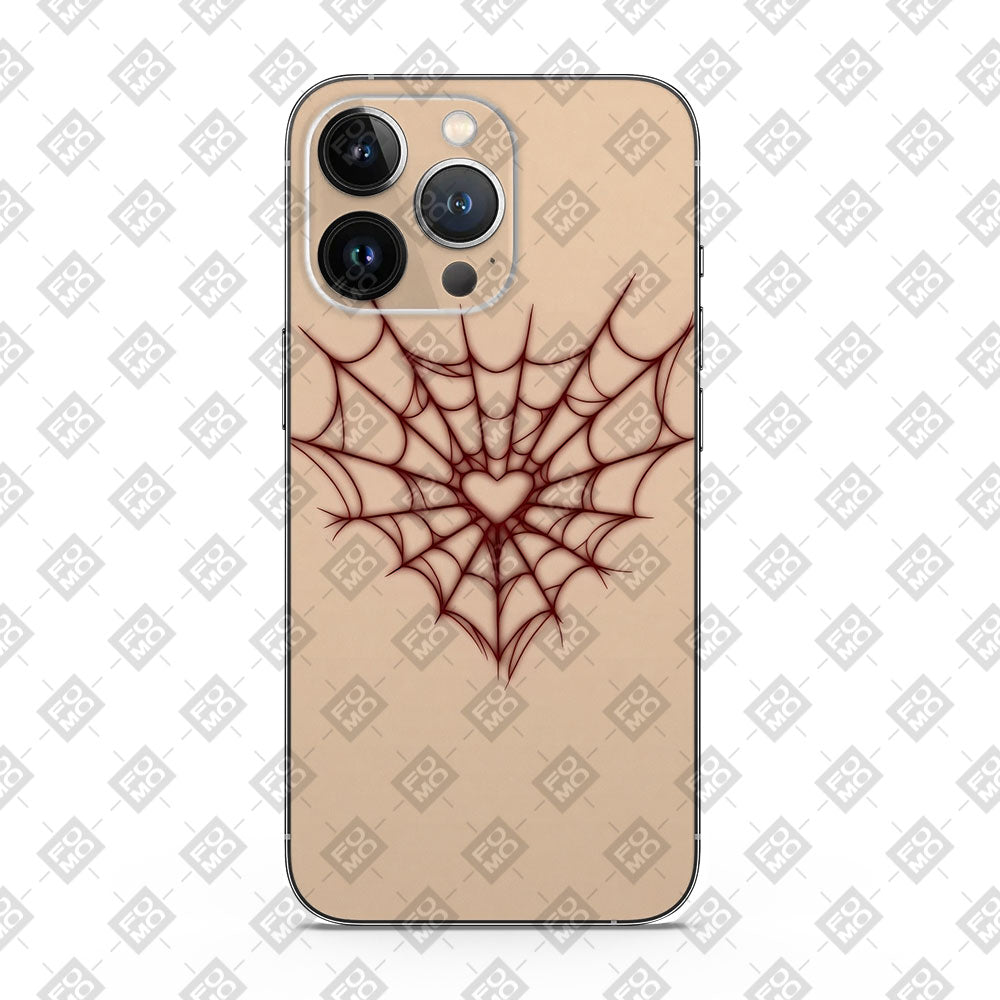 Spider Web Heart Mobile Skin