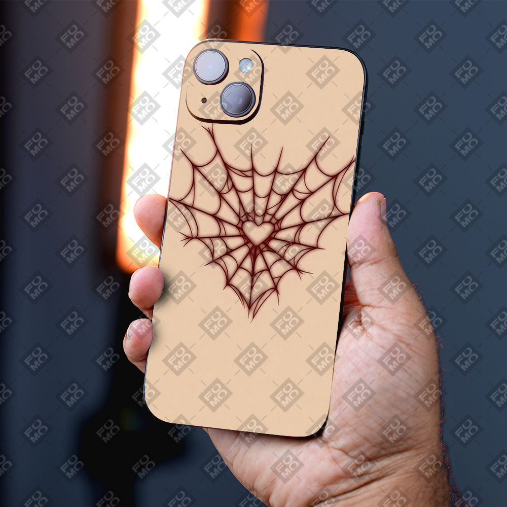 Spider Web Heart Mobile Skin